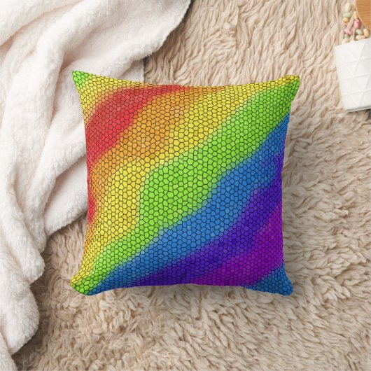 Mozaïek Abstract regenboog ontwerp - Kussen (Deken)
