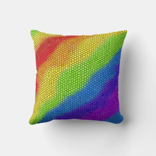 Mozaïek Abstract regenboog ontwerp - Kussen (Achterkant)