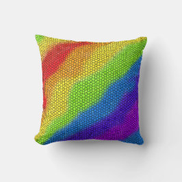 Mozaïek Abstract regenboog ontwerp - Kussen