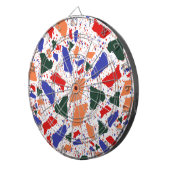Mozaïek Abstract Terrazzo Patroon Dartbord (Voorkant Rechts)