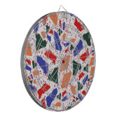 Mozaïek Abstract Terrazzo Patroon Dartbord (Voorkant Links)