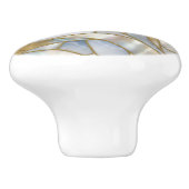 Mozaïek Abstracte kunst - Parel, maansteen en goud Keramische Knop (Zijkant)