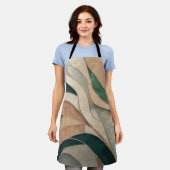 Mozaïek Abstracte kunst - Taupe en Emerald Schort (Gedragen)