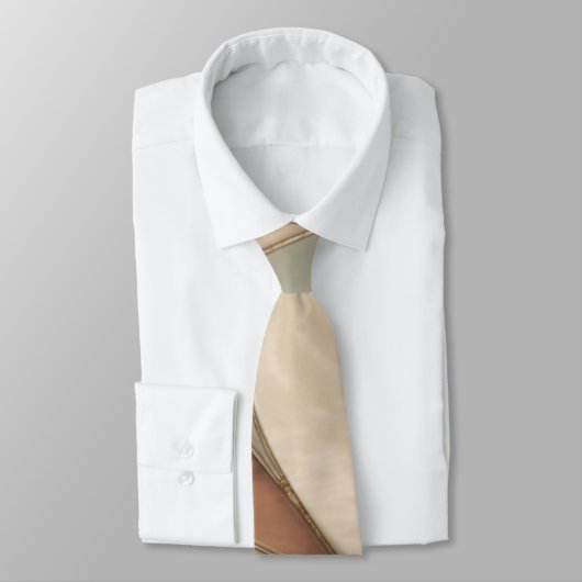 Mozaïek Abstracte kunst - Taupe en Emerald Stropdas (Gebonden)