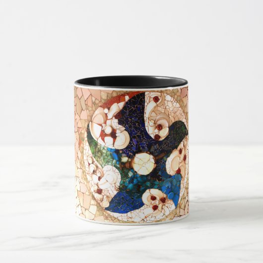 Mozaïek Abstracte Niet-figuratieve Stenen Tegel Ga Mok (Midden)