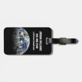 Mozaïek Afbeelding van Planet Earth met 3 orkanen Bagagelabel (Achterkant horizontaal)