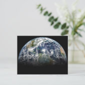 Mozaïek Afbeelding van Planet Earth met 3 orkanen Briefkaart (Staand voorkant)