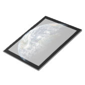 Mozaïek Afbeelding van Planet Earth met 3 orkanen Notitieblok (Schuin)