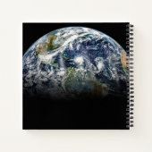 Mozaïek Afbeelding van Planet Earth met 3 orkanen Notitieboek (Achterkant)