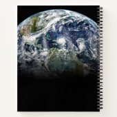 Mozaïek Afbeelding van Planet Earth met 3 orkanen Notitieboek (Achterkant)