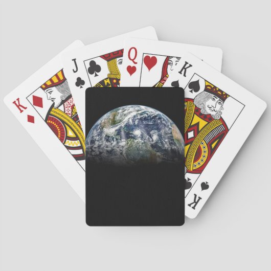 Mozaïek Afbeelding van Planet Earth met 3 orkanen Pokerkaarten (Achterkant)