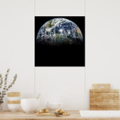 Mozaïek Afbeelding van Planet Earth met 3 orkanen Poster (Keuken)