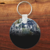 Mozaïek Afbeelding van Planet Earth met 3 orkanen Sleutelhanger (Voorkant)