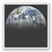 Mozaïek Afbeelding van Planet Earth met 3 orkanen Sticker (Voorkant)