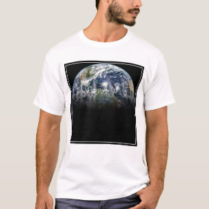 Mozaïek Afbeelding van Planet Earth met 3 orkanen T-shirt