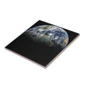 Mozaïek Afbeelding van Planet Earth met 3 orkanen Tegeltje (Zijkant)