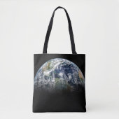 Mozaïek Afbeelding van Planet Earth met 3 orkanen Tote Bag (Voorkant)