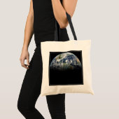 Mozaïek Afbeelding van Planet Earth met 3 orkanen Tote Bag (Voorkant (product))