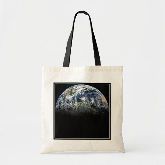 Mozaïek Afbeelding van Planet Earth met 3 orkanen Tote Bag (Voorkant)