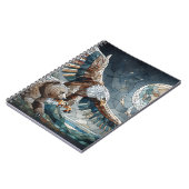 Mozaïek Ai Art | Bruin Beer en een Eagle Volle Maa Notitieboek (Linkerzijde)