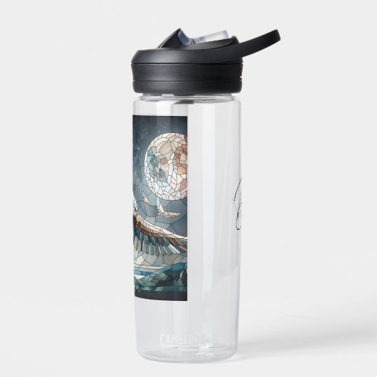 Mozaïek Ai Art | Bruin Beer en een Eagle Volle Maa Waterfles (Links)