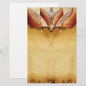 MOZAÏEK ANGEL BRUIN PERKAMENT BRIEFPAPIER (Voorkant / Achterkant)