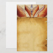 MOZAÏEK ANGEL BRUIN PERKAMENT BRIEFPAPIER (Voorkant / Achterkant)