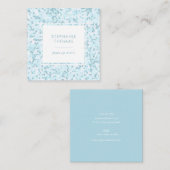 Mozaïek aqua blauw patroon vierkant visitekaartje (Voorkant / Achterkant)