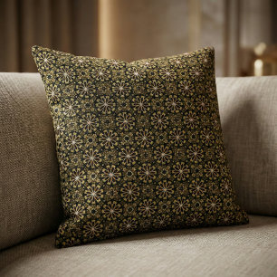 Mozaïek Arabesque Gold en zwart Geometrisch patroo Stof