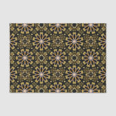 Mozaïek Arabesque Gold en zwart Geometrisch patroo Tissuepapier (Voorkant)