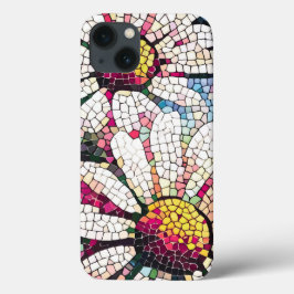 Mozaïek Art Glas in lood Bloemenpatroon Case-Mate iPhone Case