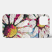 Mozaïek Art Glas in lood Bloemenpatroon Case-Mate iPhone Case (Achterkant (horizontaal))