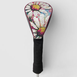 Mozaïek Art Glas in lood Bloemenpatroon Golfheadcover
