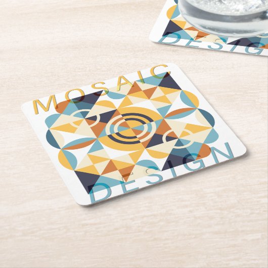 Mozaïek Art Pattern Kartonnen Onderzetters (Schuin)