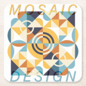 Mozaïek Art Pattern Kartonnen Onderzetters (Voorkant)