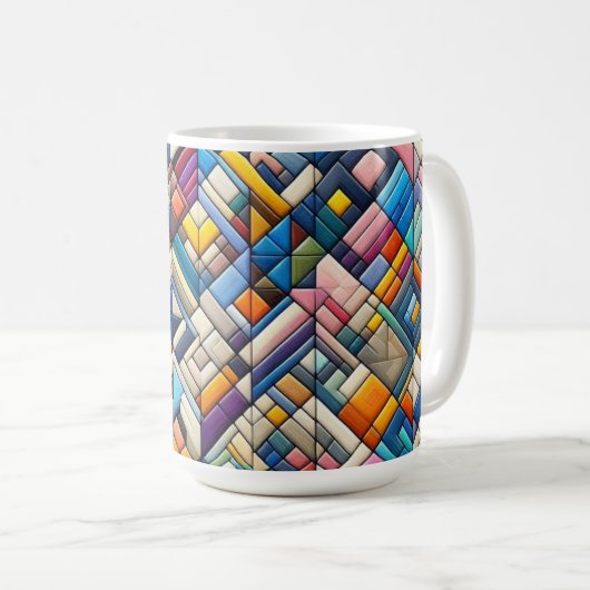Mozaïek Art Style Mok (Voorkant rechts)
