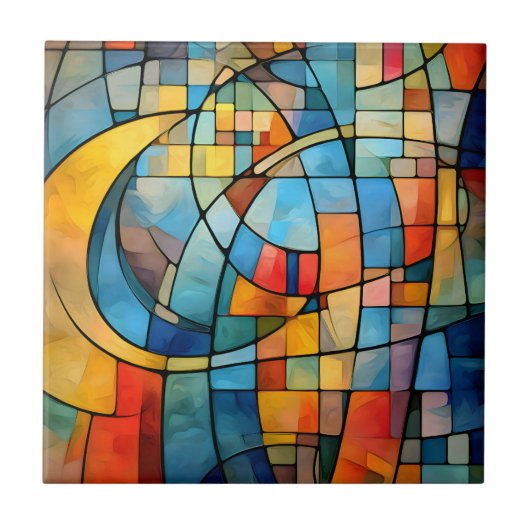 Mozaïek Art Tegel Tegeltje (Voorkant)