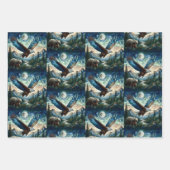 Mozaïek Beer en adelaar in de bergen Inpakpapier Vel (Voorkant 2)