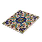 Mozaïek blauw geel decoratieve backsplash tegeltje (Zijkant)