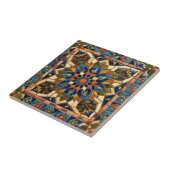 Mozaïek blauw groen decoratief tegeltje (Zijkant)