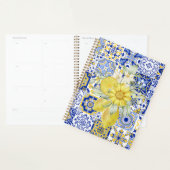 Mozaïek Bloeit In Blauw En Geel Planner (Display)