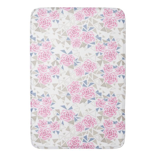 Mozaïek, bloemen badmat (Voorkant Verticaal)