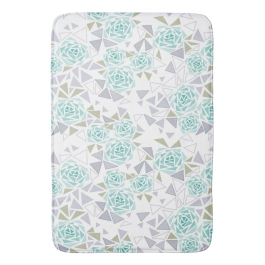 Mozaïek, bloemen badmat (Voorkant Verticaal)