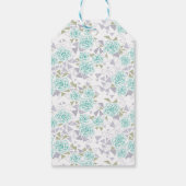 Mozaïek, bloemen cadeaulabel (Achterkant)