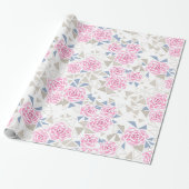 Mozaïek, bloemen cadeaupapier (Uitgerold)