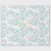 Mozaïek, bloemen cadeaupapier (Vlak)