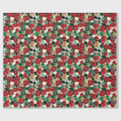 Mozaïek Bloemen Gotische Thanksgiving Cadeaupapier (Vlak)