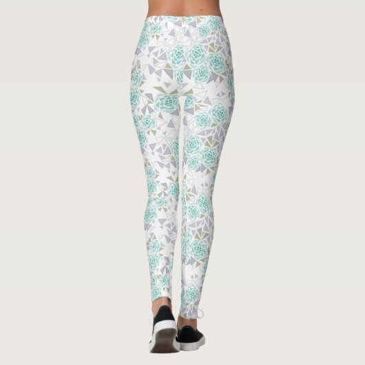 Mozaïek, bloemen leggings (Achterkant)