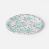 Mozaïek, bloemen papieren bordje (Gekanteld)