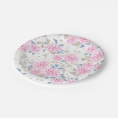 Mozaïek, bloemen papieren bordje (Gekanteld)